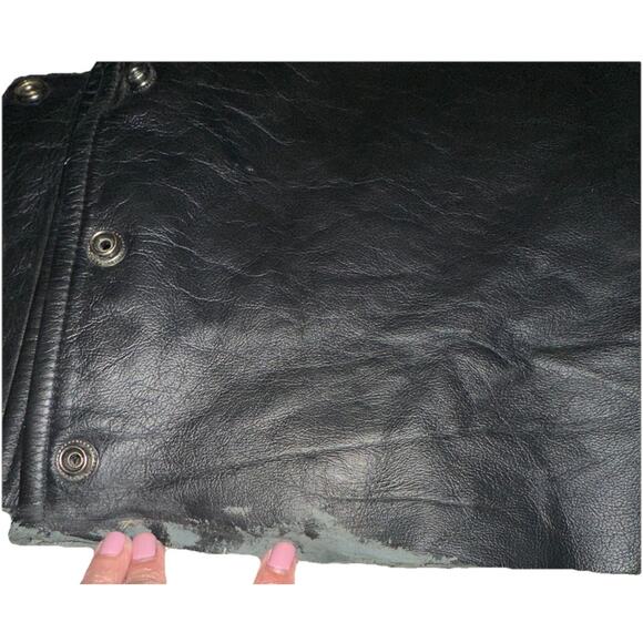 HARLEY DAVIDSON Leather Chaps Men Size 2XL XXL Black Riding Gear - Picture 11 of 12